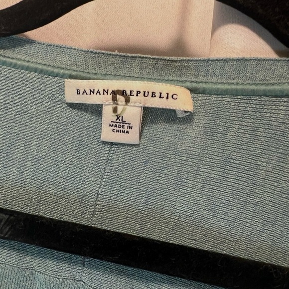 BANANA REPUBLIC 720412 Green Silk Long Sleeve Button Cardigan SIZE  XL - Picture 4 of 5